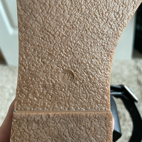 Madewell The Boardwalk Ankle-Strap Sandal Size 7.5 Black Leather - Picture 8 of 9